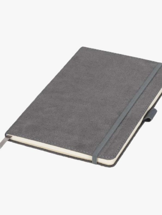Carbony A5 Suede Notizbuch Grau