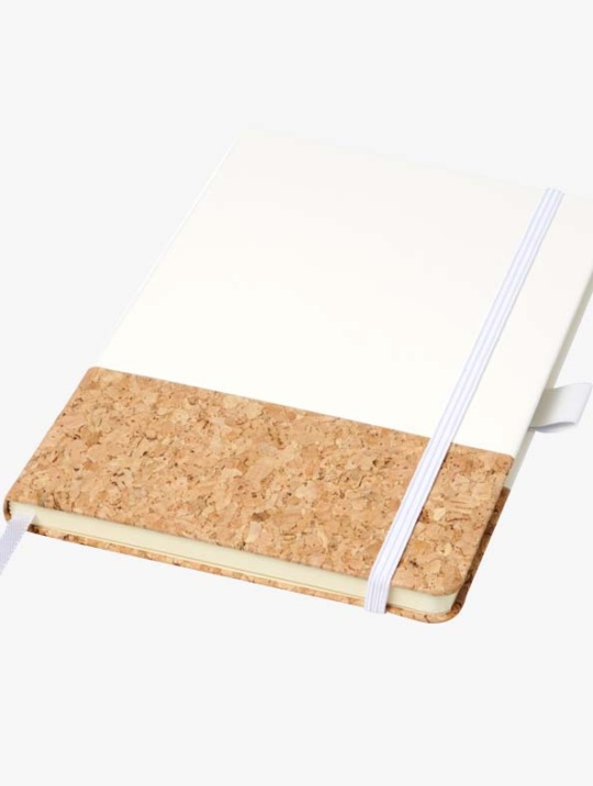 Evora A5 Notizbuch Thermo Pu Mit Kork Weiss